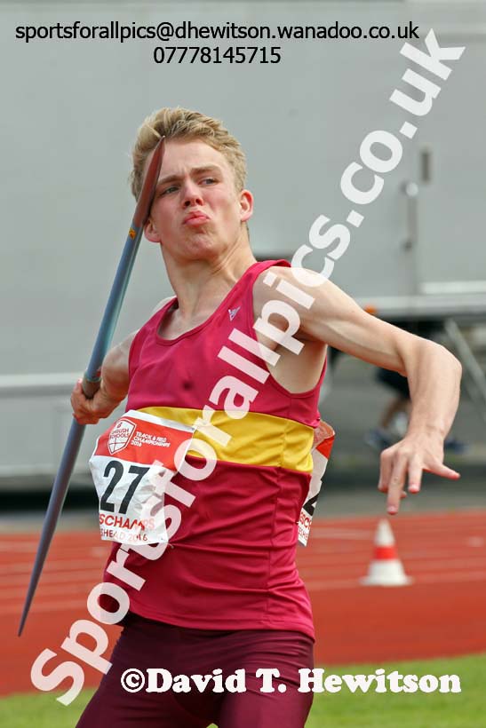 Inter boys javelin, English Schools Track and Field. Photo: David T. Hewitson/Sports for All Pics